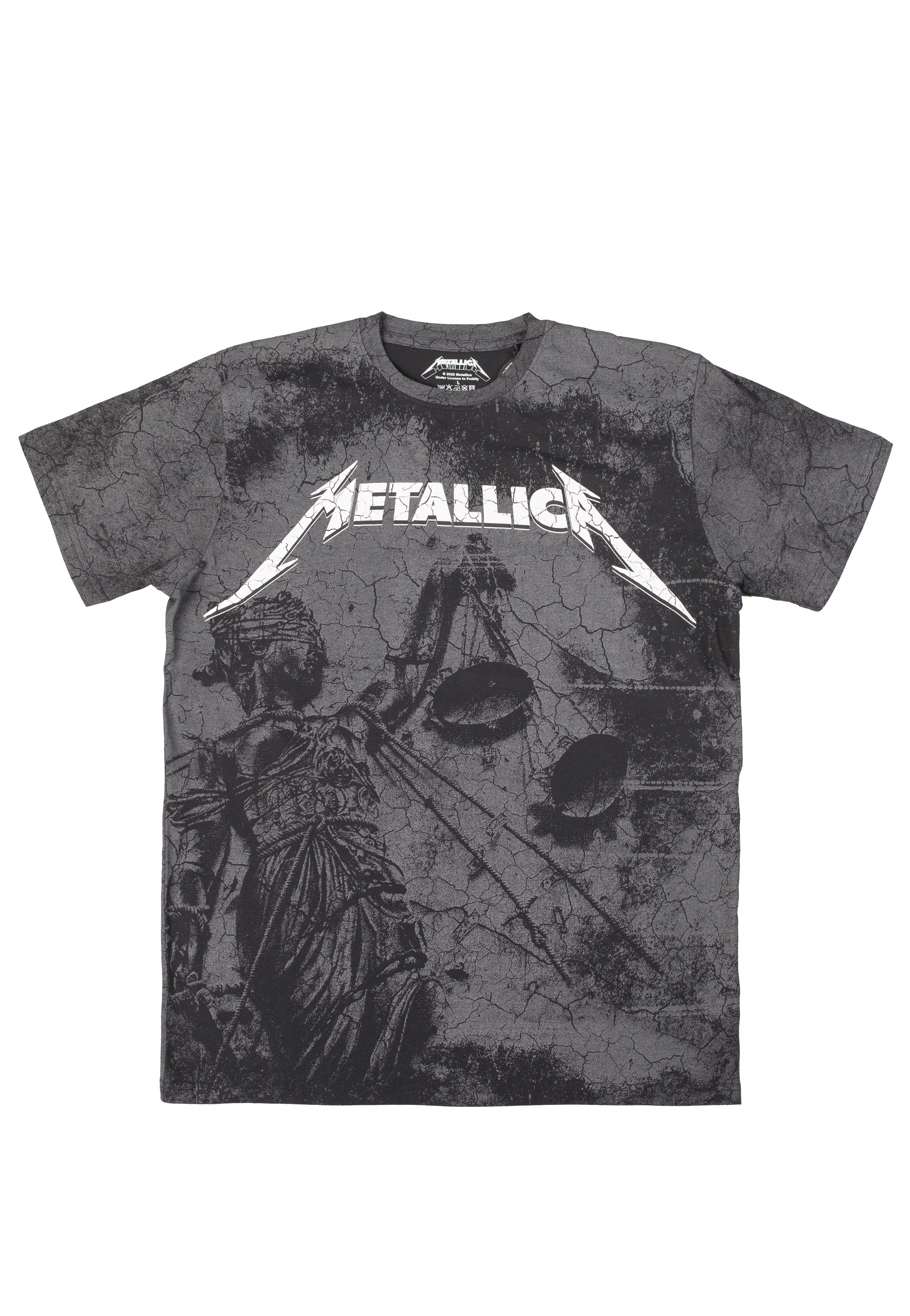 metallica-justice-washed-t-shirt-noir-thrash-metal image 1