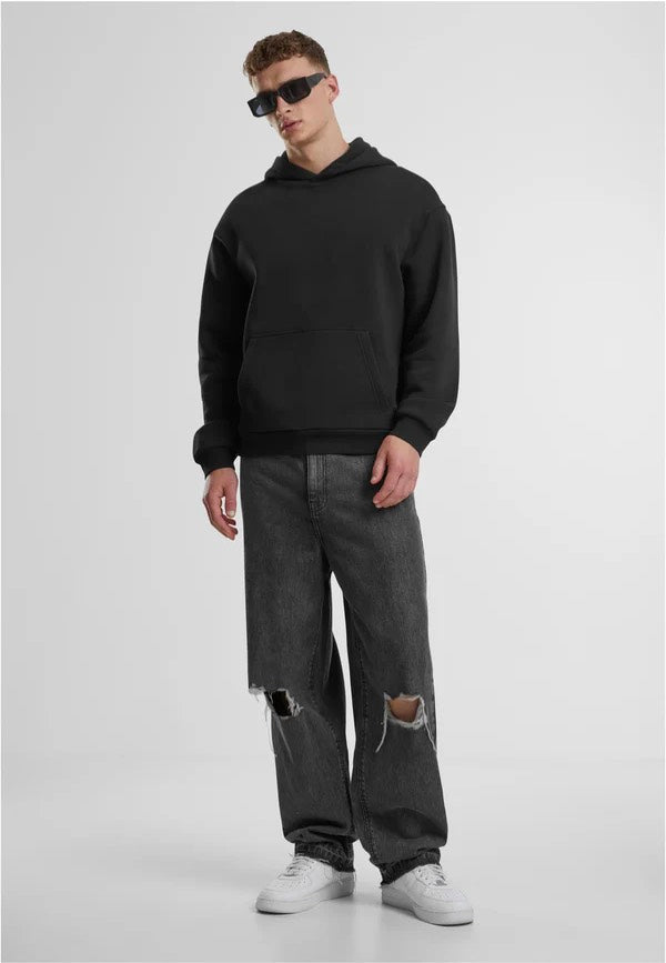 urban-classics-fluffy-black-hoodie-sweat-capuche-noir image 2