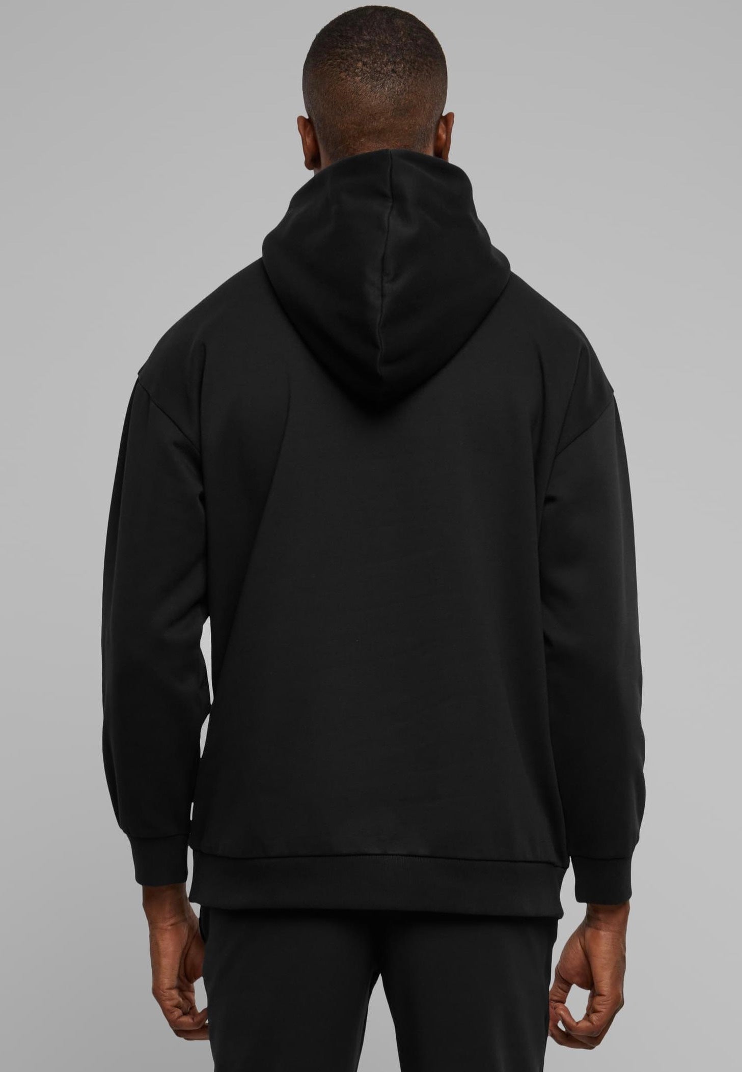 urban-classics-zipped-high-neck-hoodie-noir-homme image 2