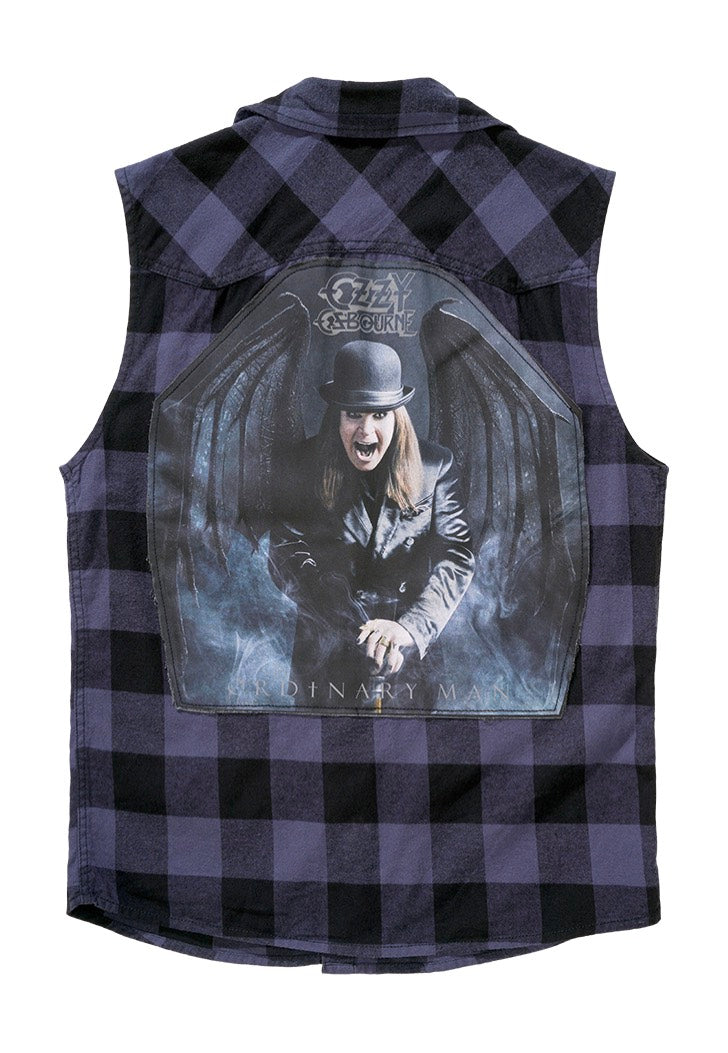 brandit-ozzy-osbourne-check-chemise-carreaux-noire-homme image 2