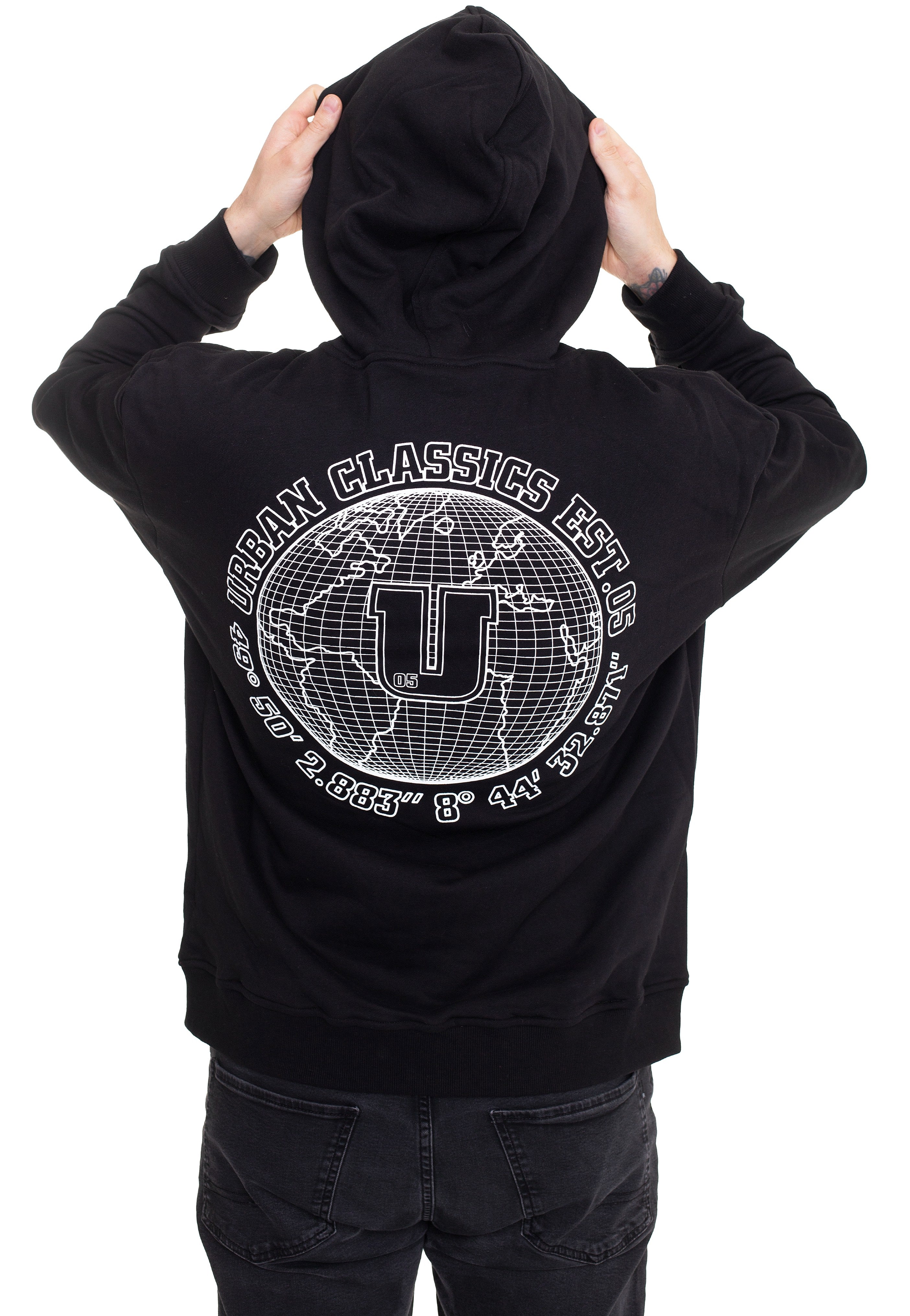 urban-classics-globetrotter-black-hoodie-noir-homme image 2