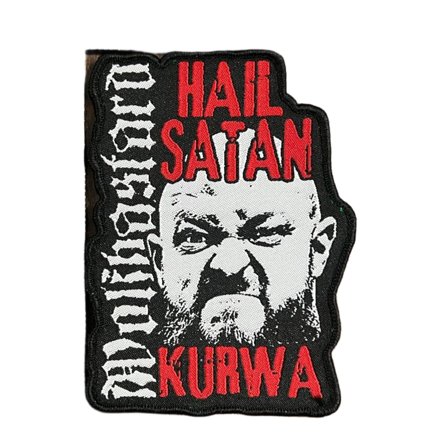 wolfbastard-hail-satan-kurwa-patch-tiss-bordure-noire image 2