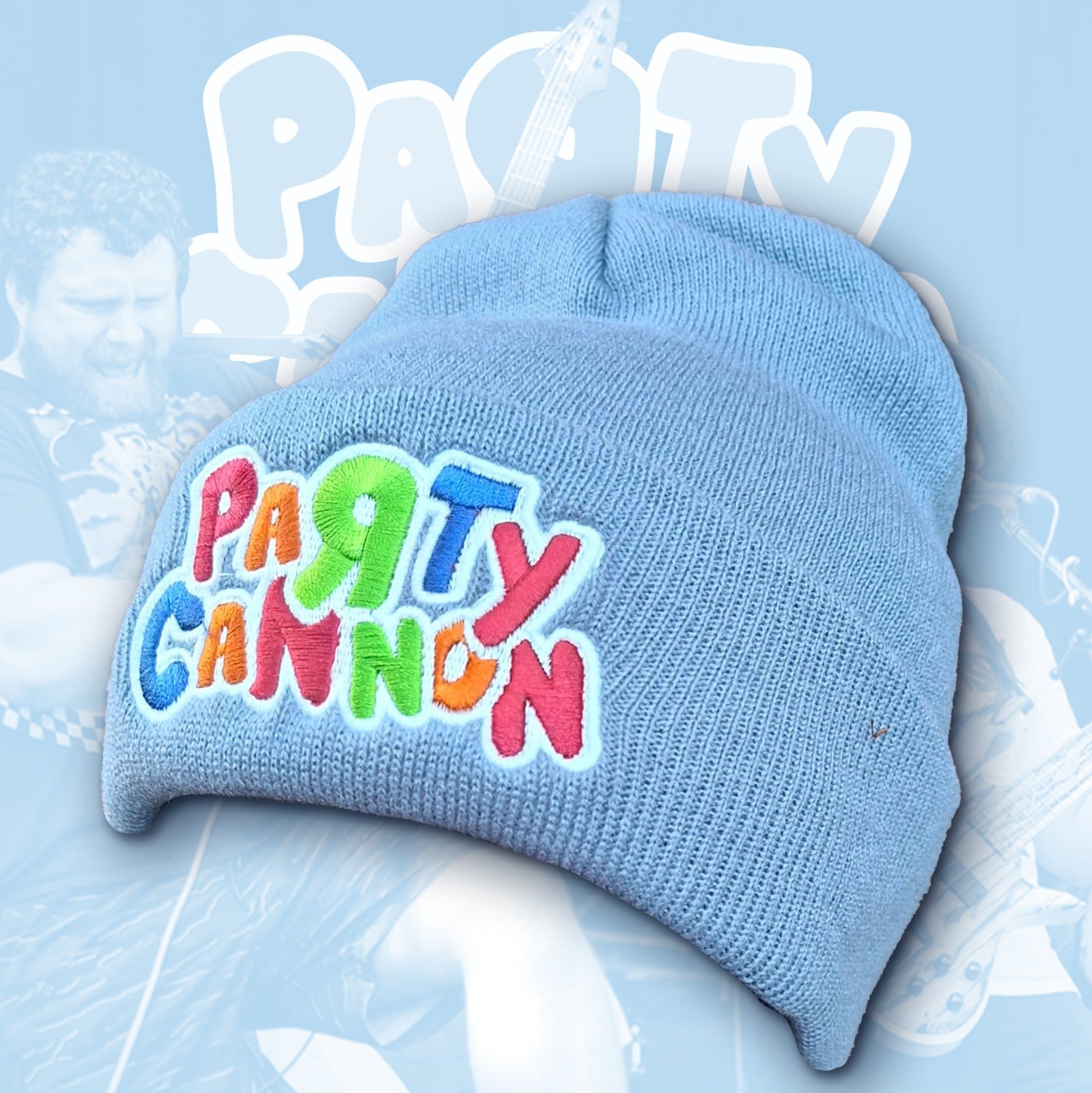party-cannon-logo-bonnet-gris-phosphorescent-brod image 1