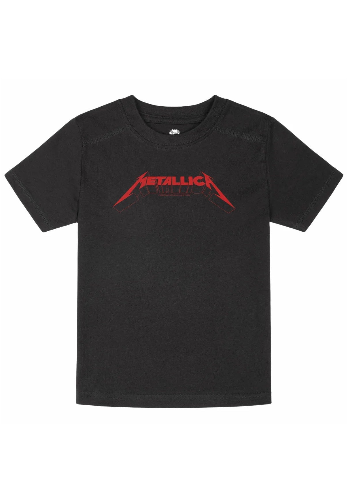 metallica-red-logo-t-shirt-enfant-noir image 1
