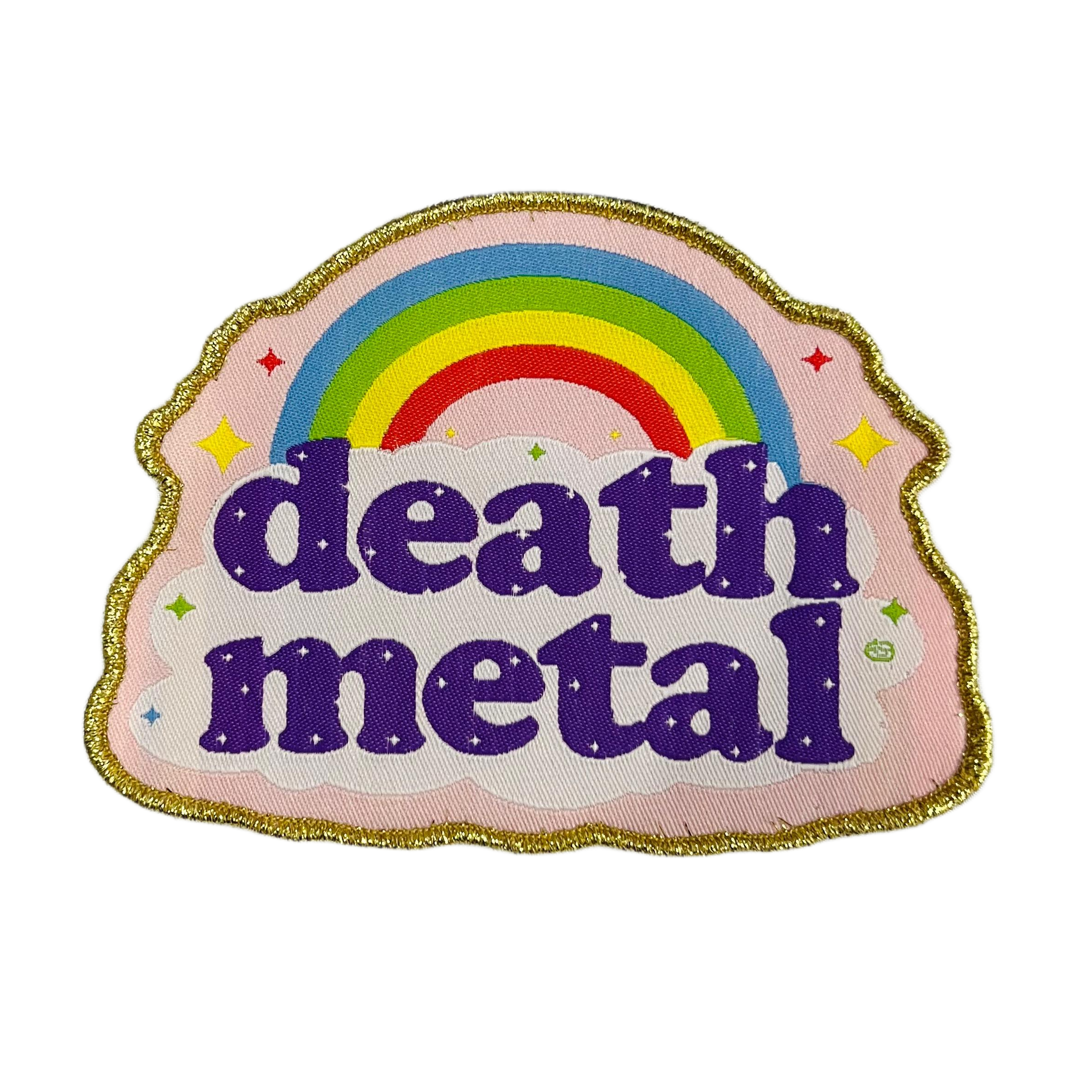 783punx-small-patch-death-metal-rainbow-patch-tiss-bord-rose image 2