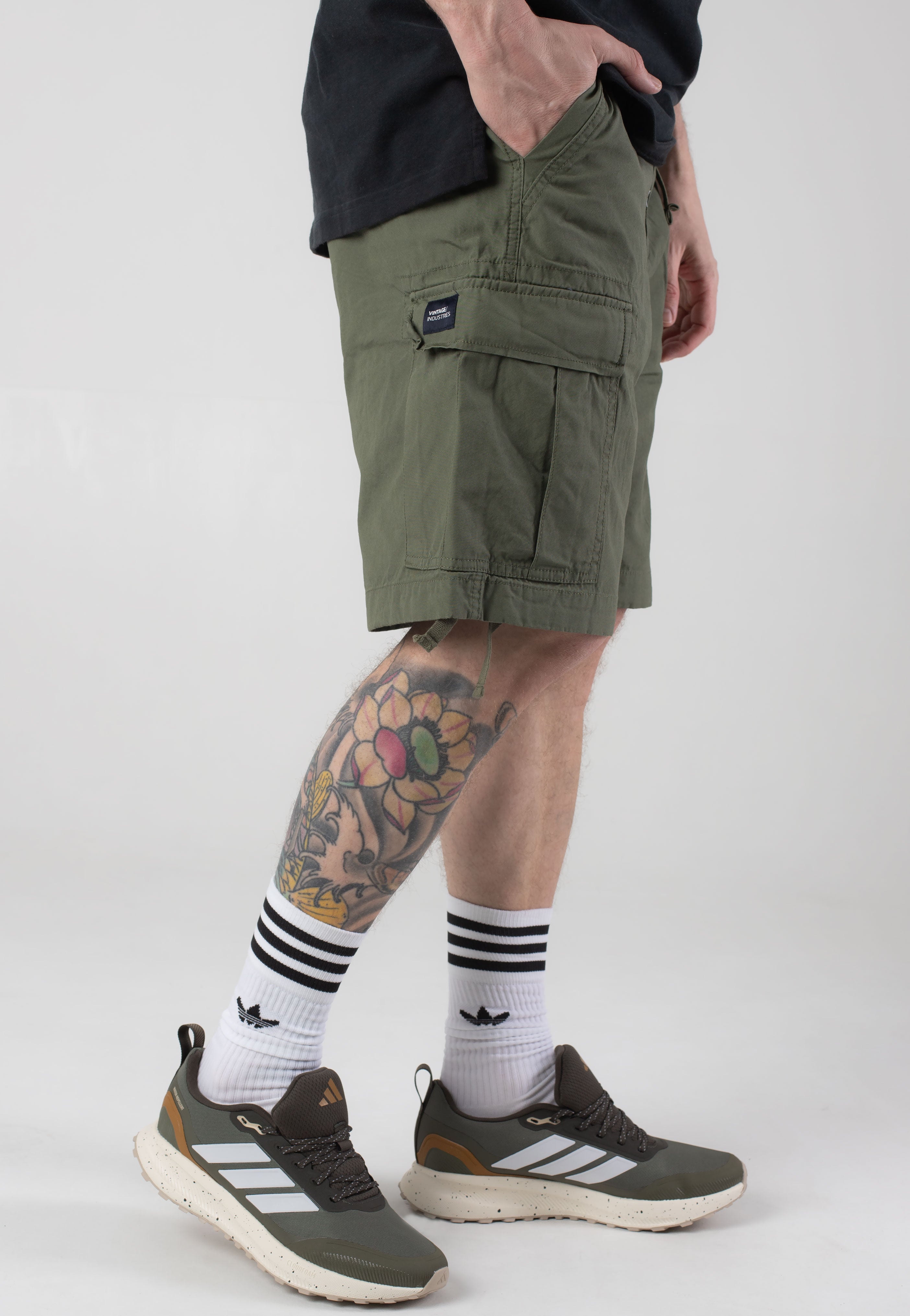 vintage-industries-davis-olive-drab-short-cargo-olive-xs-xxl image 3