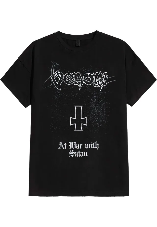 venom-at-war-with-satan-t-shirt-noir-manches-courtes image 1