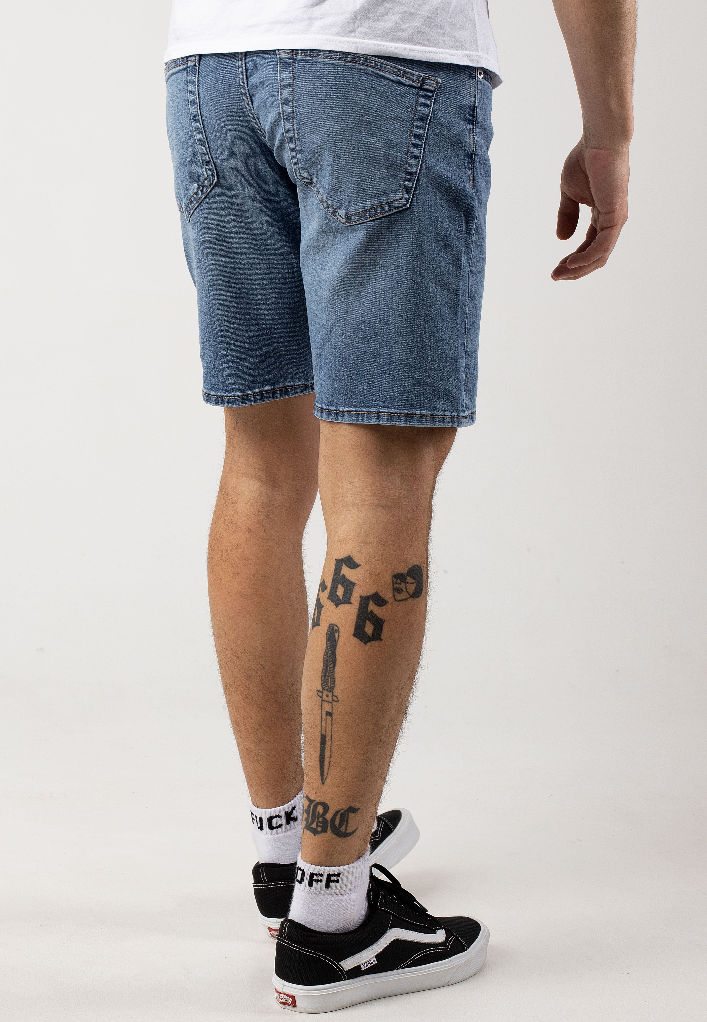 only-sons-weft-short-jean-bleu-homme image 4