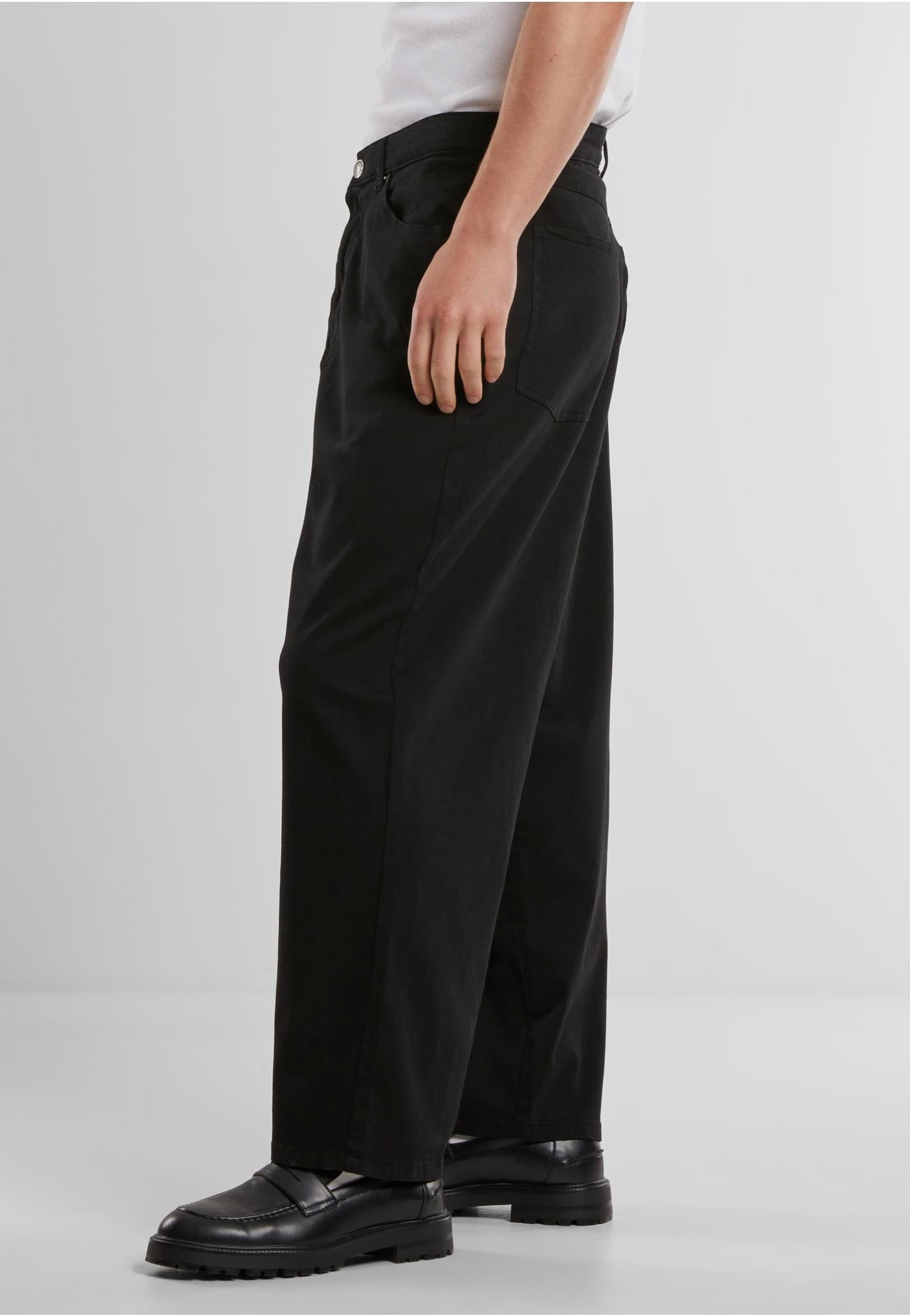 urban-classics-tapered-twill-baggy-pantalon-noir-coton image 5