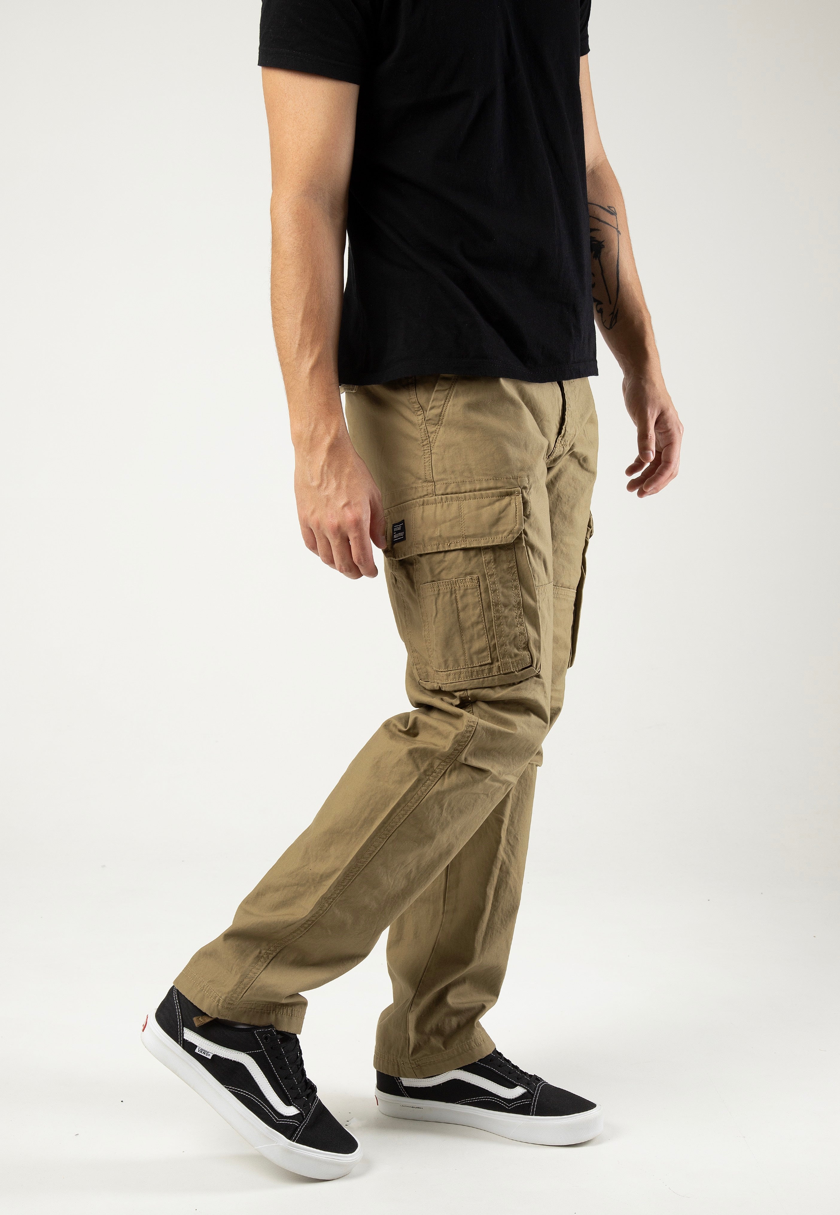 vintage-industries-reef-sand-pantalon-cargo-marron-taille-m image 3