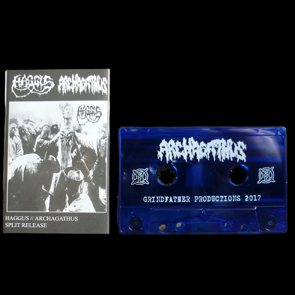 783punx-tapes-archagathus-haggus-split-cassette-tape-grindcore image 1