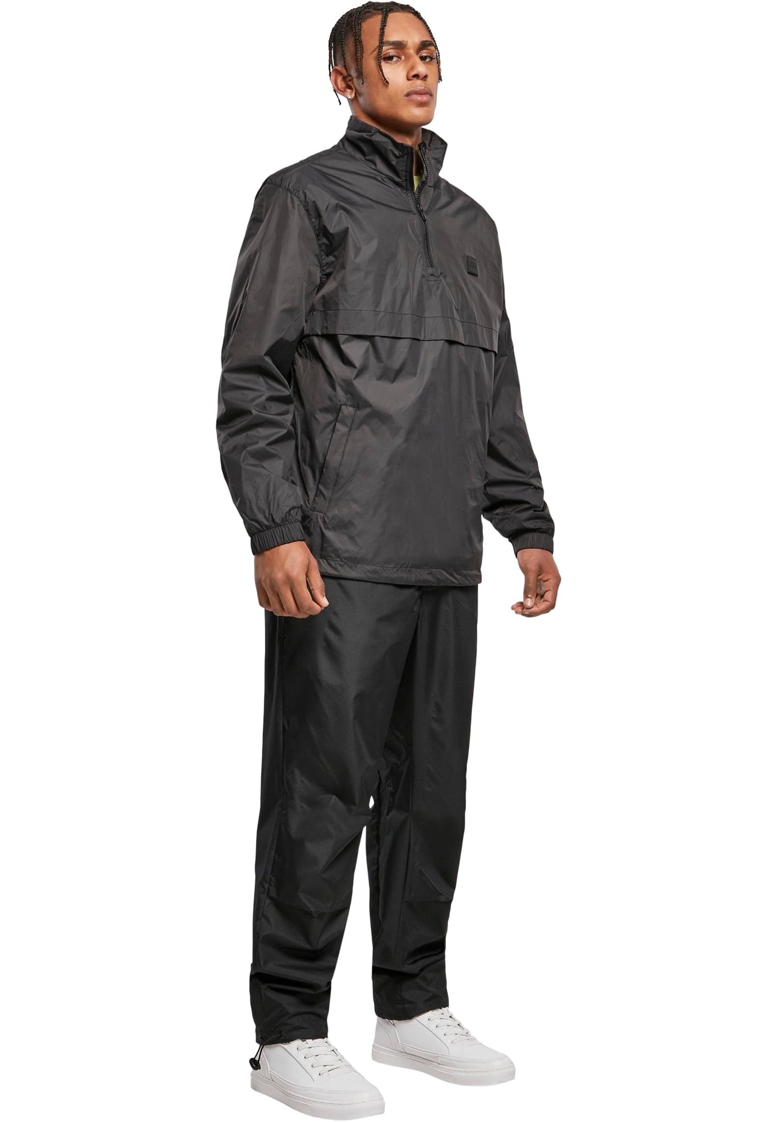 urban-classics-stand-up-collar-veste-noire-homme-pull-over image 3