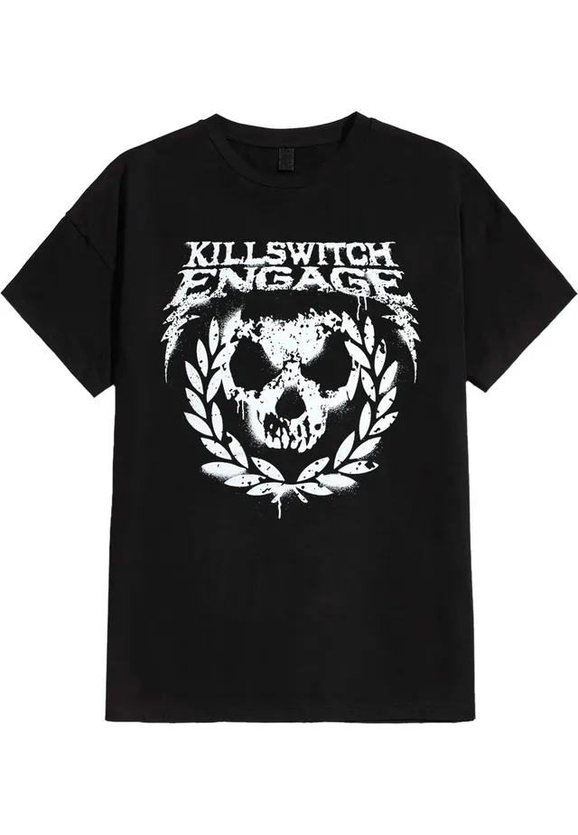 killswitch-engage-skull-spraypaint-t-shirt-noir-homme image 1