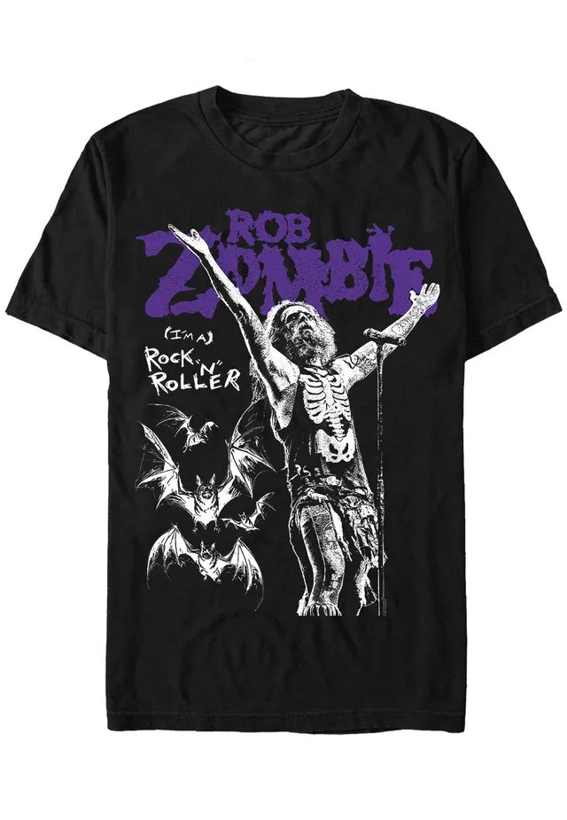 rob-zombie-bats-rnr-t-shirt-noir-homme-manches-courtes image 1