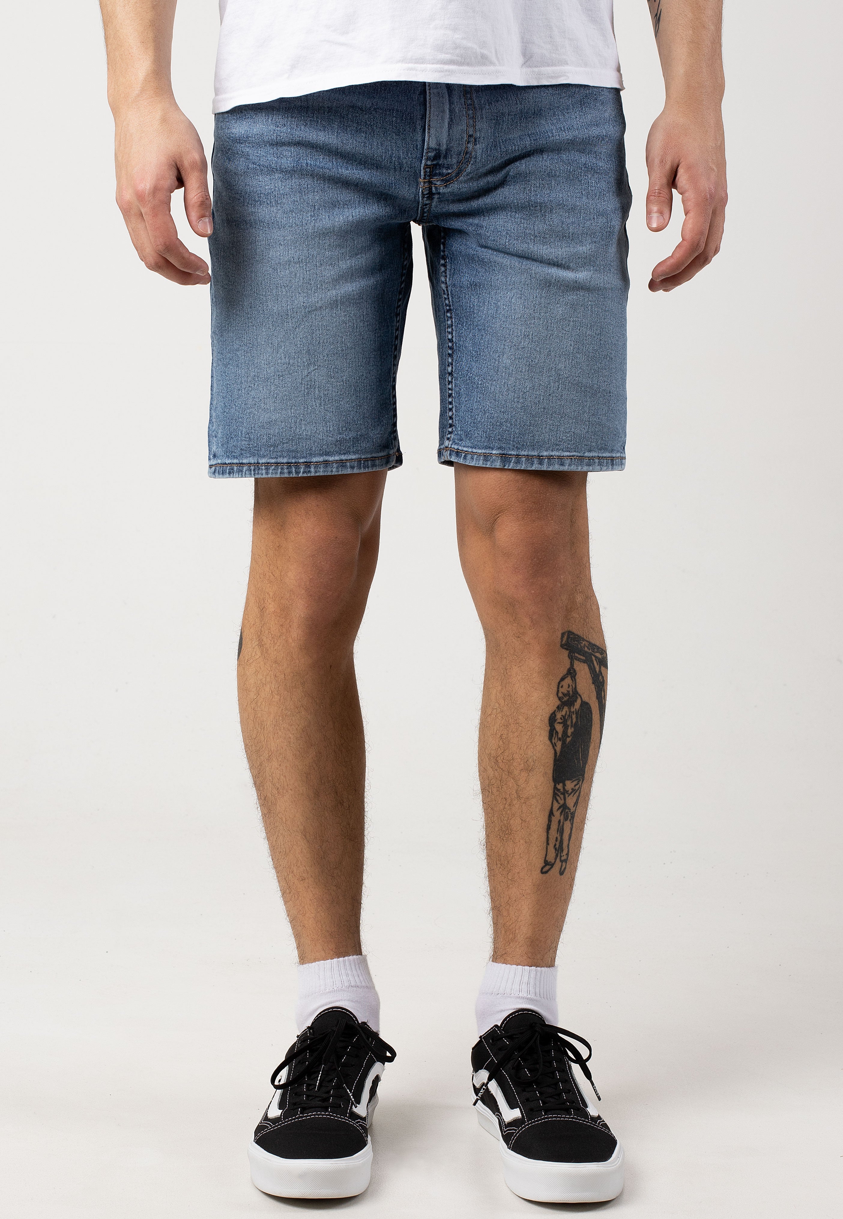 only-sons-weft-short-jean-bleu-homme image 1