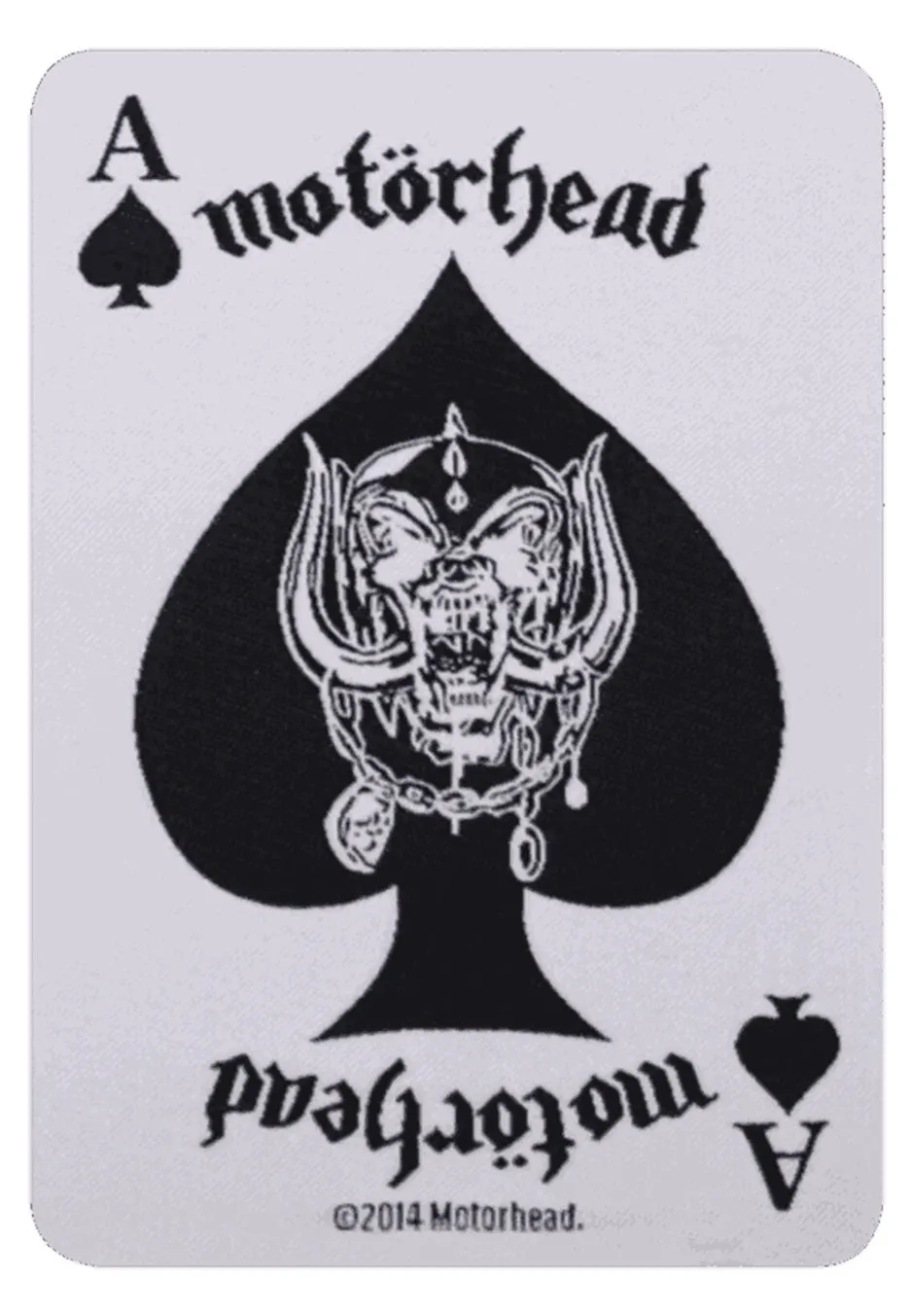 mot-rhead-ace-of-spades-patch-carte-cusson-blanc image 1