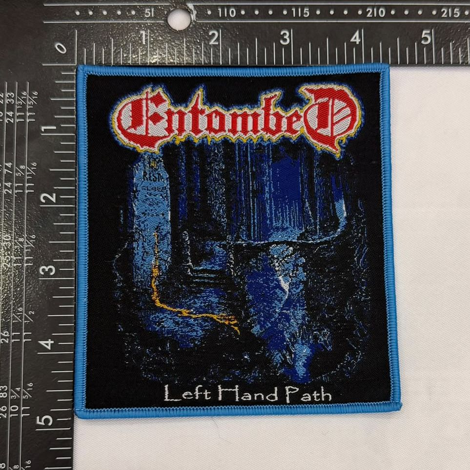 783punx-entombed-left-hand-path-patch-tiss-bordure-jaune image 5