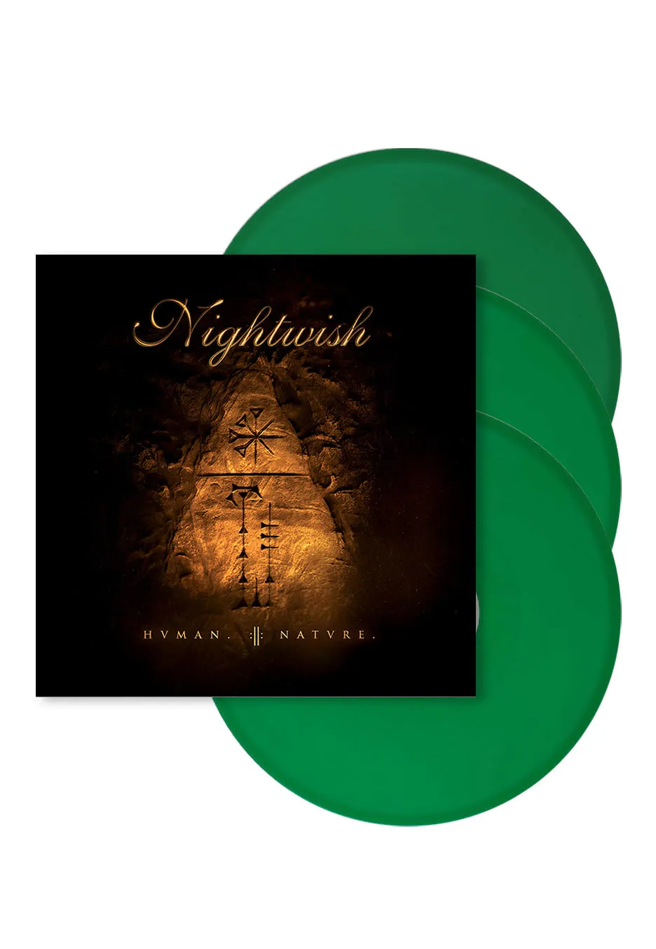 nightwish-human-nature-vinyle-3-lp-vert-astro-green image 1