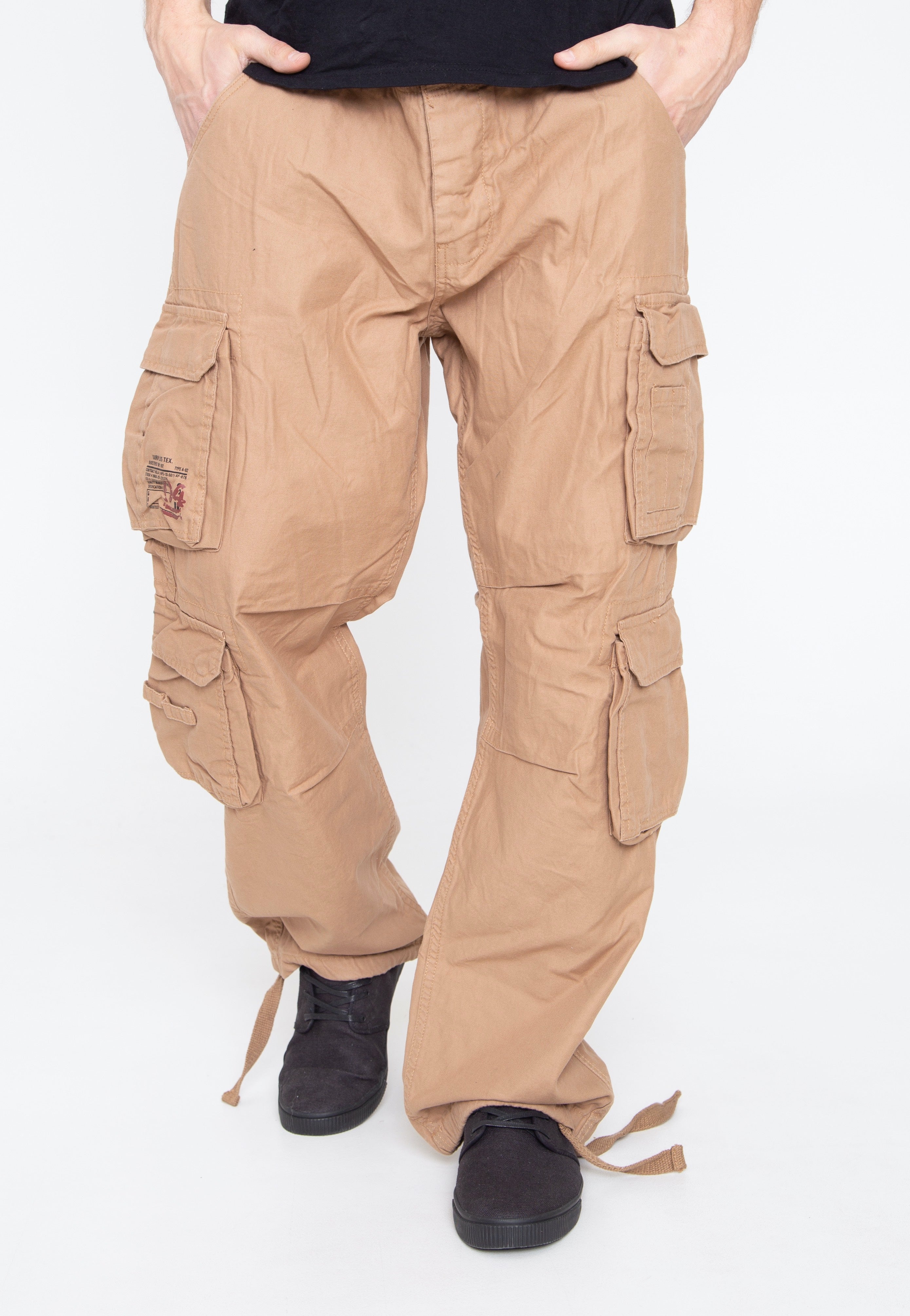 surplus-airborne-vintage-beige-pantalon-baggy-beige-coton image 1