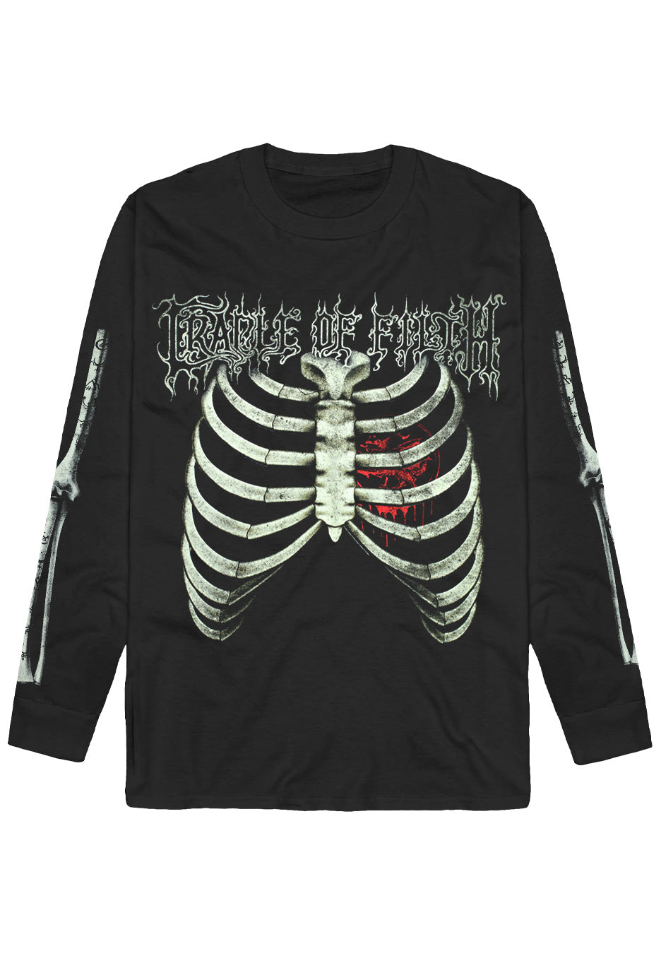 cradle-of-filth-skeleton-sweat-manches-longues-noir-metal image 1