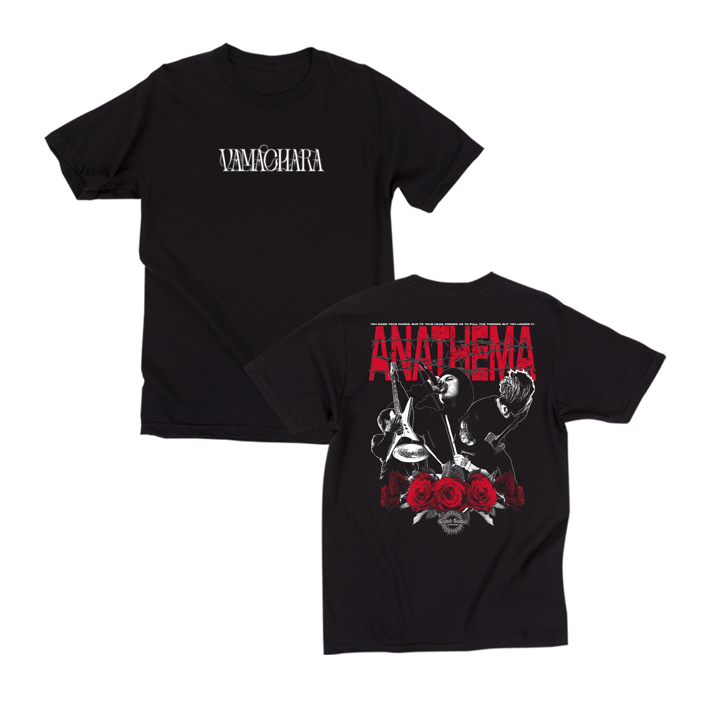vamachara-no-roses-live-t-shirt-noir-coton-lourd image 1