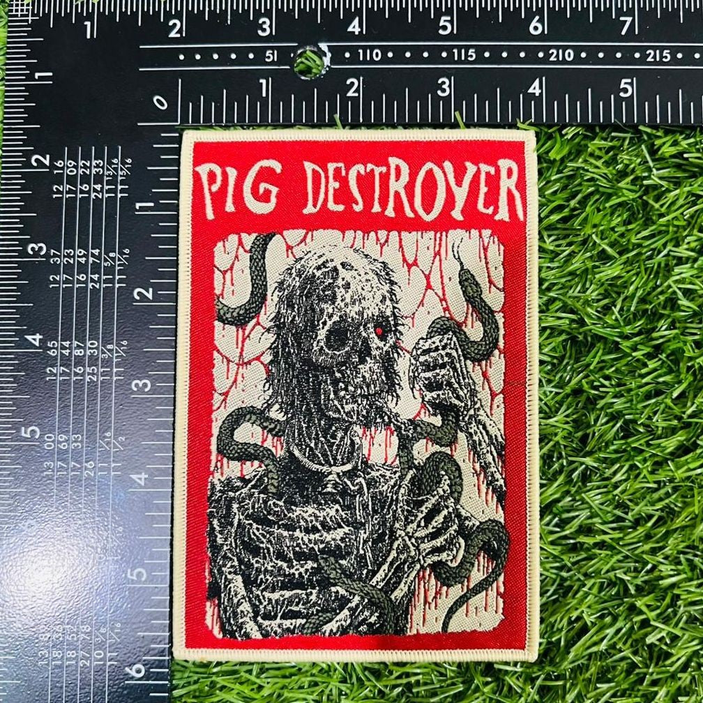 783punx-small-patch-pig-destroyer-snakes-patch-tiss-bordure-rouge image 6