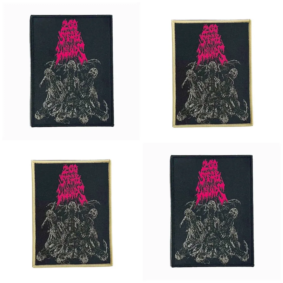 200-stab-wounds-wing-skulls-patch-tiss-bordure-noire image 1