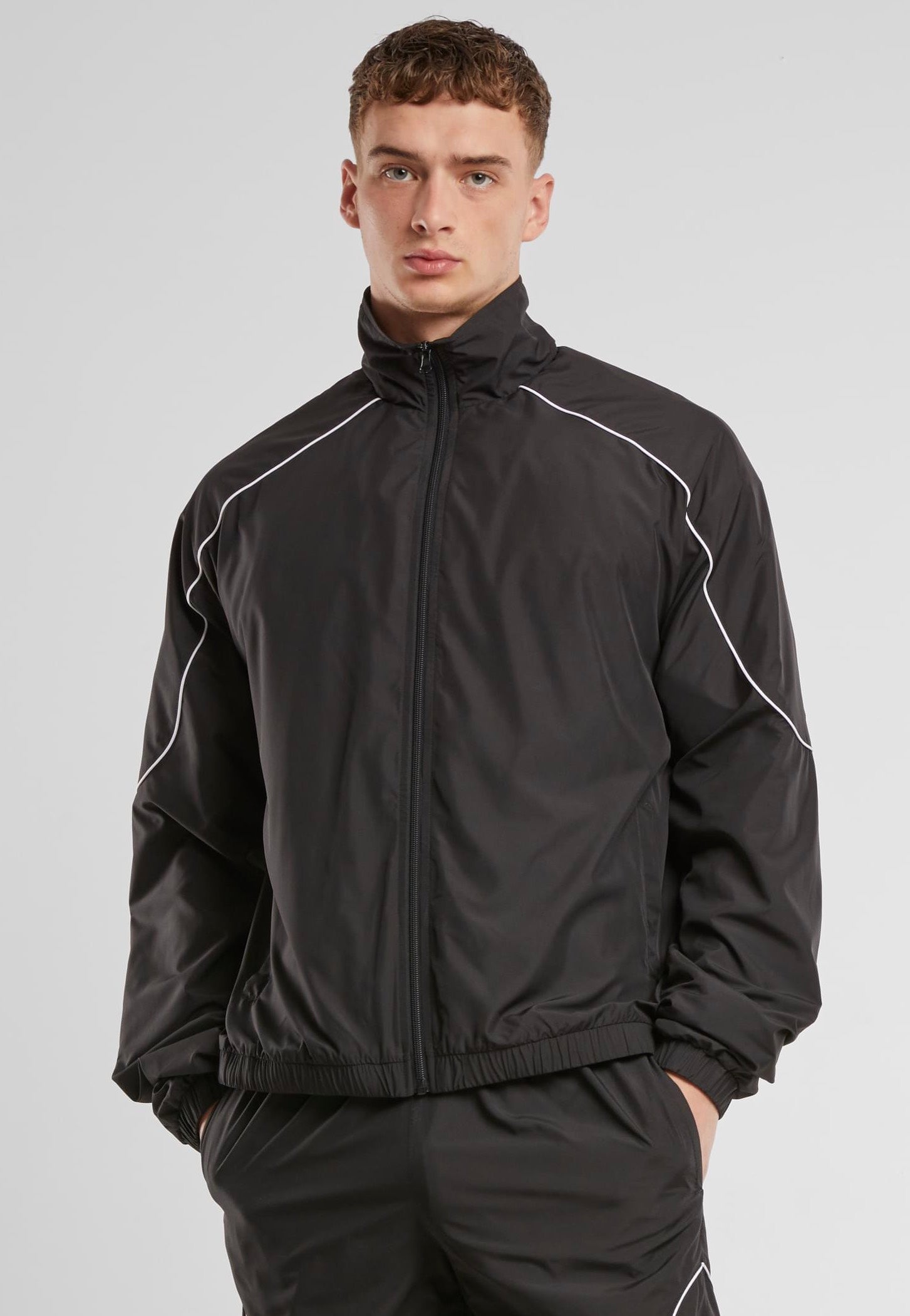 urban-classics-piped-panel-veste-track-noire-homme image 1