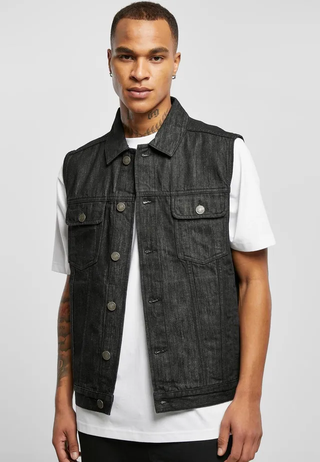 urban-classics-denim-black-washed-gilet-jean-noir-s-3xl image 1