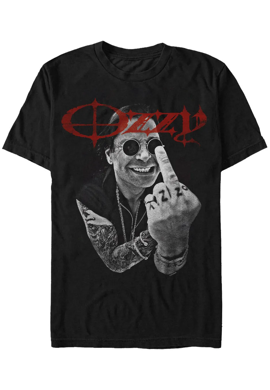 ozzy-osbourne-middle-finger-t-shirt-homme-noir-taille-l image 1