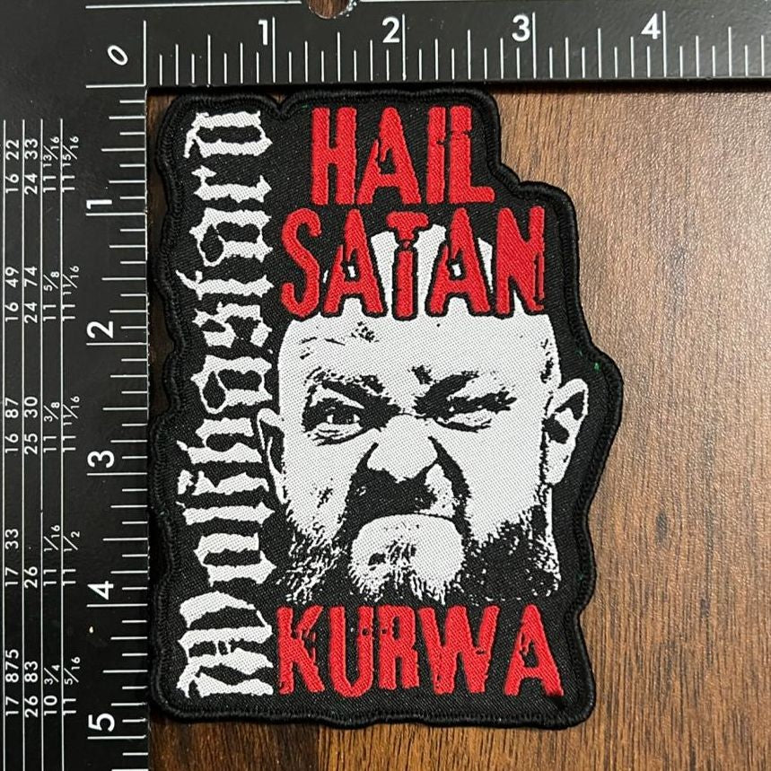 wolfbastard-hail-satan-kurwa-patch-tiss-bordure-noire image 3