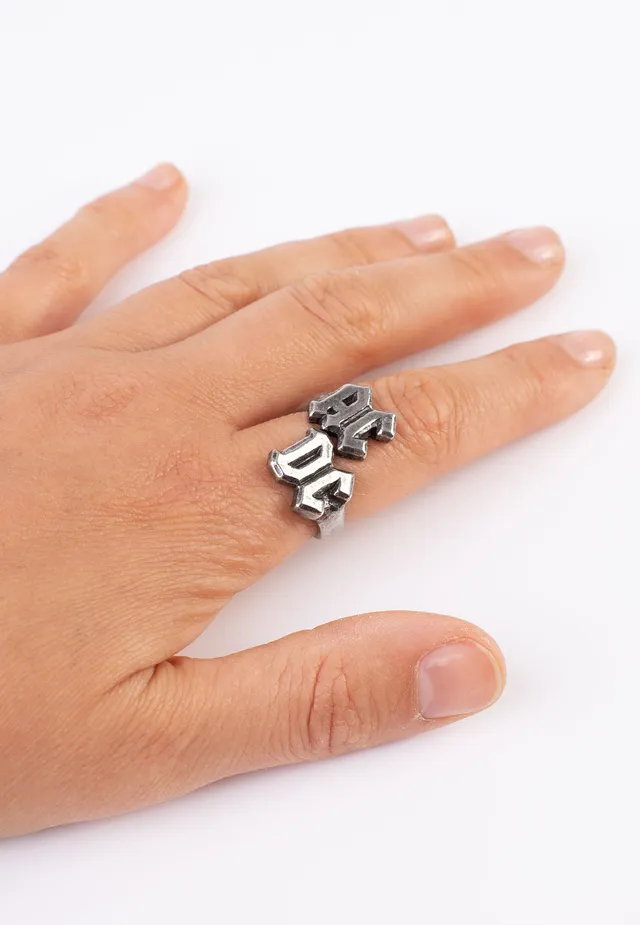 ac-dc-logo-bague-acier-gris-taille-s-m image 1