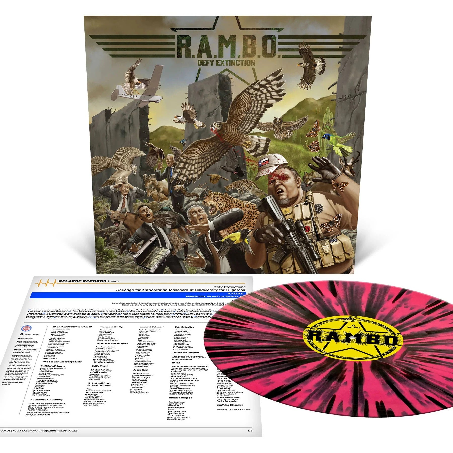 r-a-m-b-o-defy-extinction-lp-vinyle-rose-splatter-ltd-578 image 1