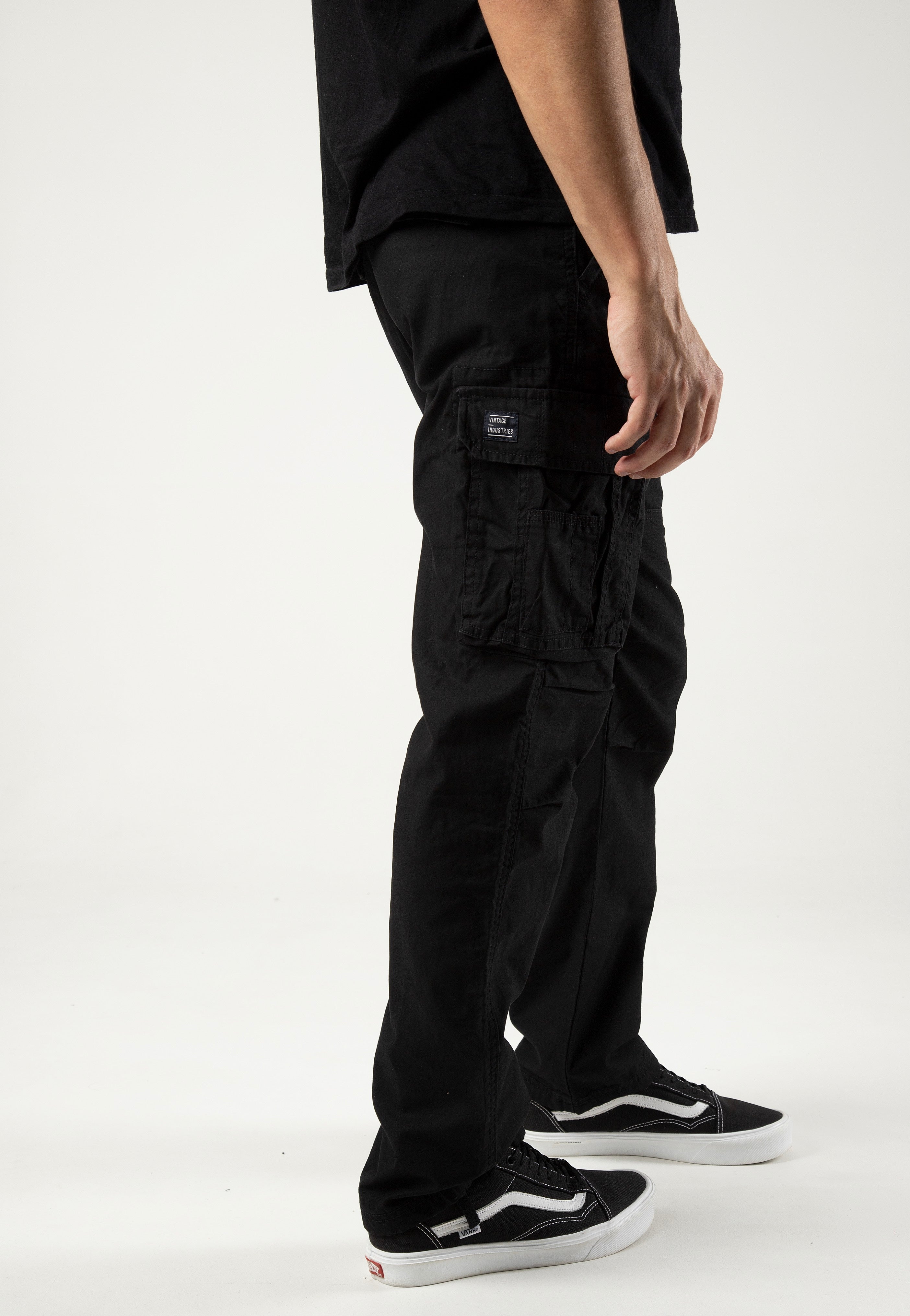 vintage-industries-reef-pantalon-cargo-noir image 4