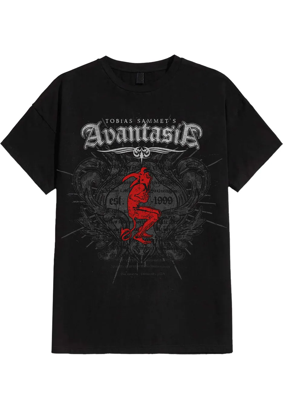 avantasia-harlekin-t-shirt-noir-homme-manches-courtes image 1