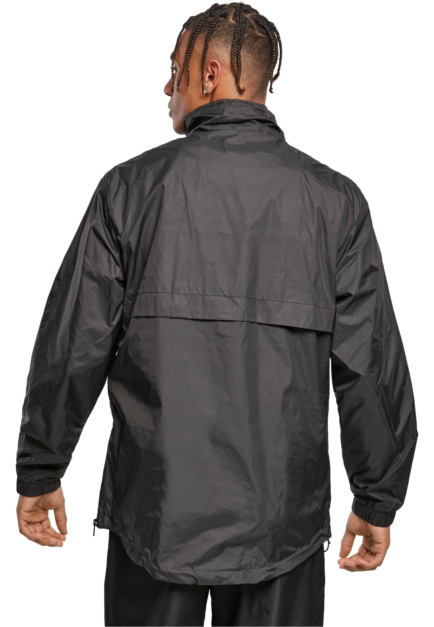 urban-classics-stand-up-collar-veste-noire-homme-pull-over image 2