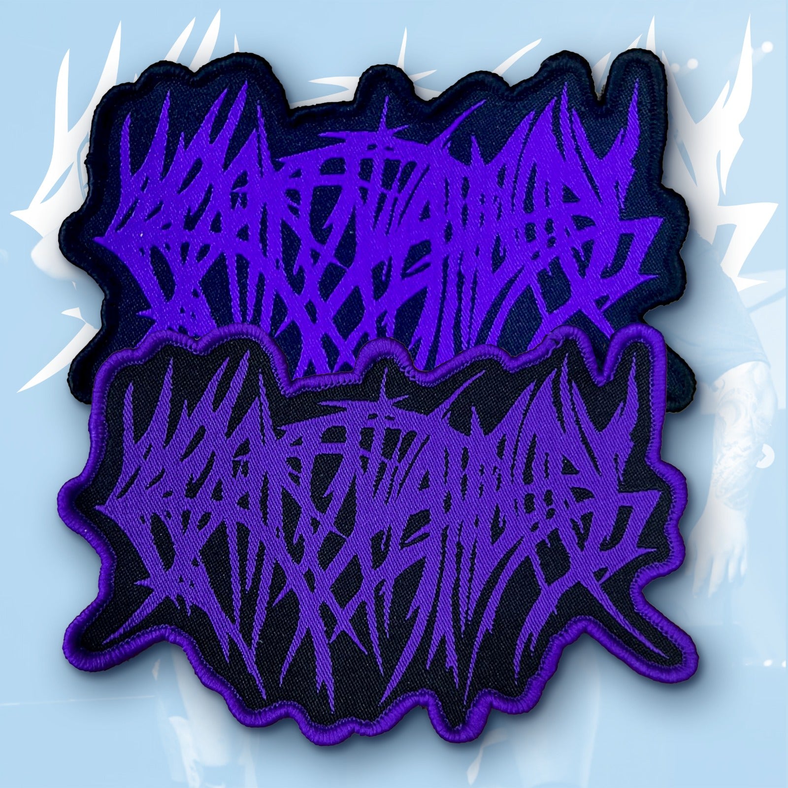 crepitation-logo-patch-cusson-tiss-coudre-bordure-noire image 1