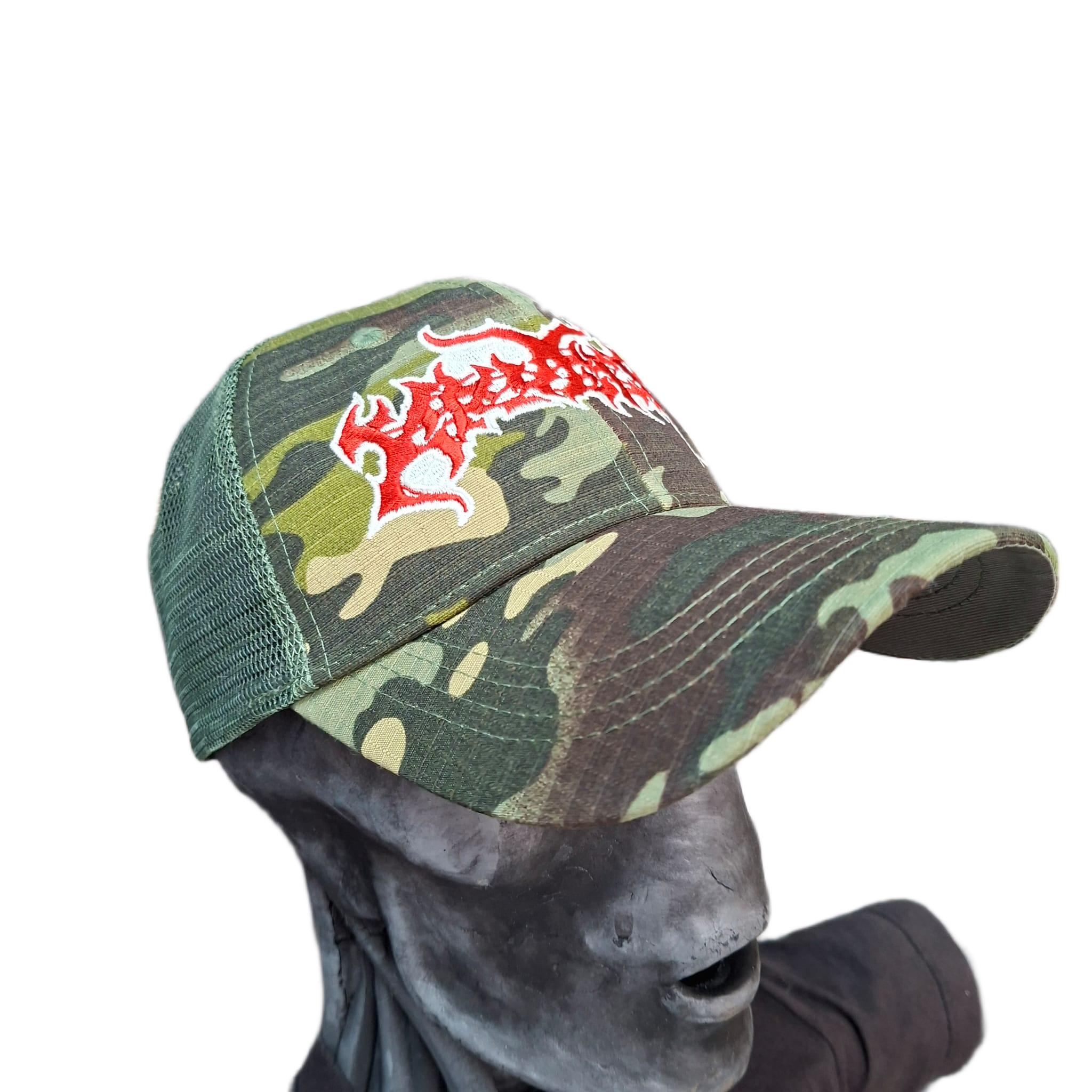 kruelty-logo-casquette-trucker-camo-vert-phosphorescent image 4
