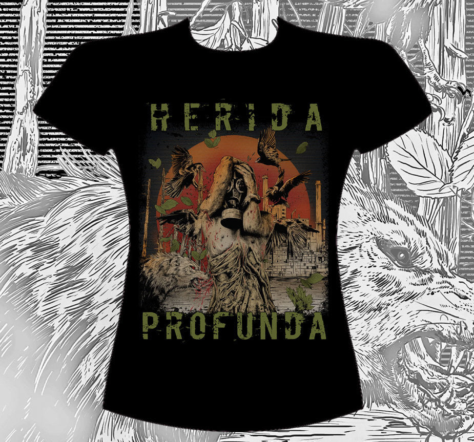 herida-profunda-human-t-shirt-femme-girly-noir image 1