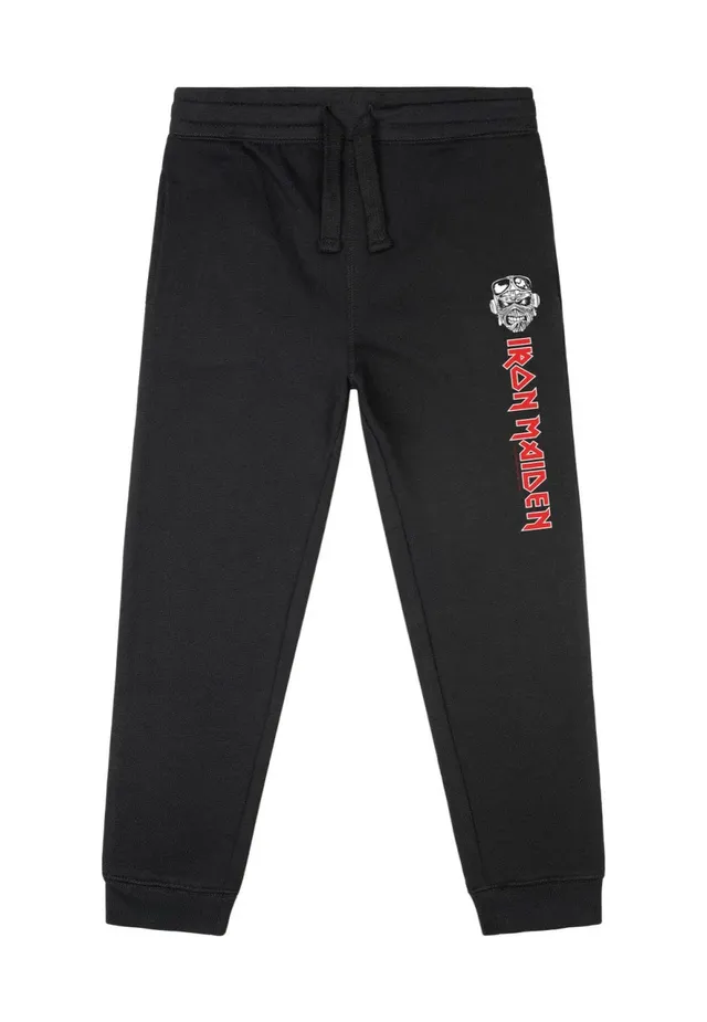 iron-maiden-eddie-logo-kids-jogging-noir-enfant-heavy-metal image 1