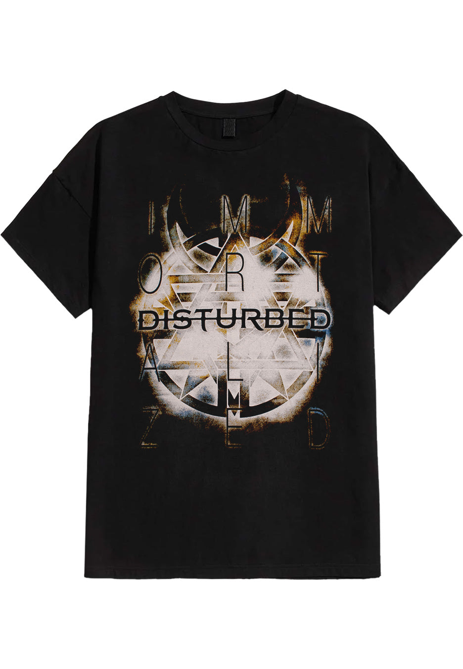 disturbed-symbol-immortalized-t-shirt-noir-nu-metal-homme image 1
