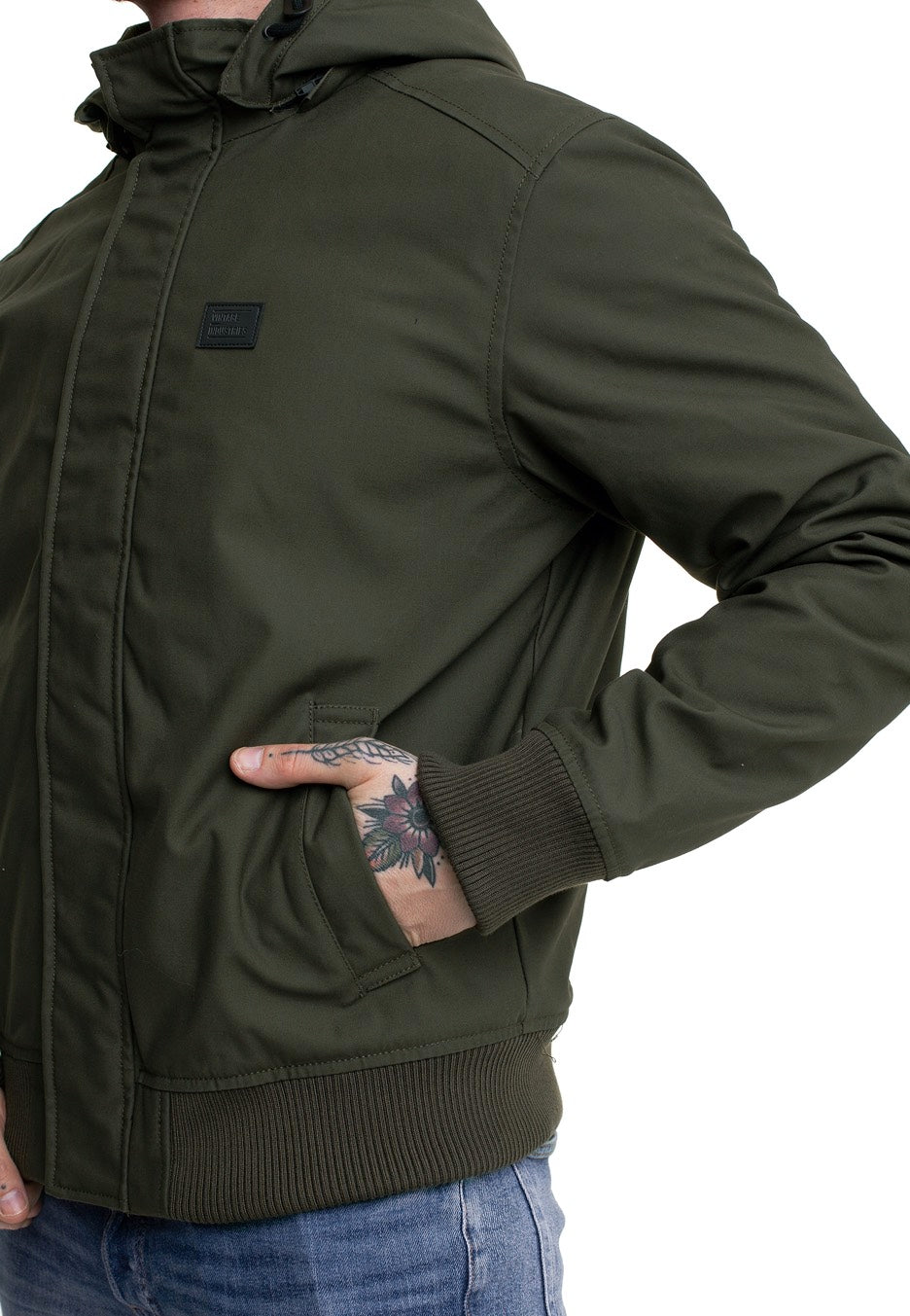 vintage-industries-hudson-dark-olive-veste-hiver-olive-taille-m image 3
