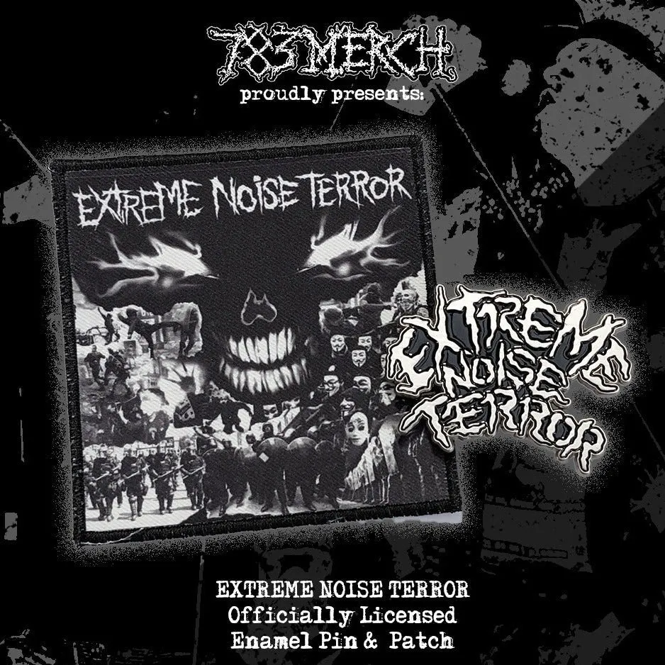 extreme-noise-terror-logo-patch-brod-pin-s-bundle image 1