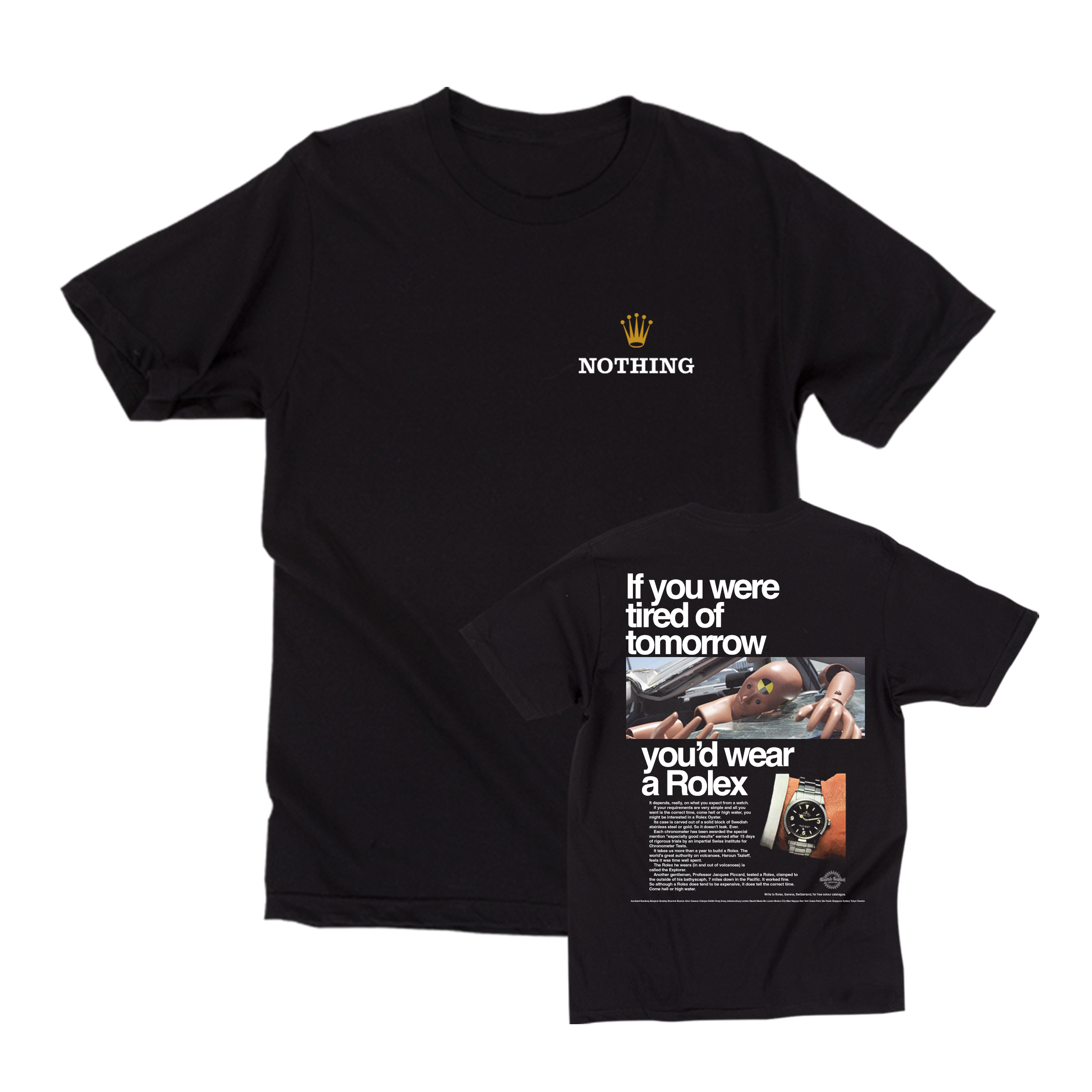 nothing-crown-t-shirt-noir-rock-taille-l image 1