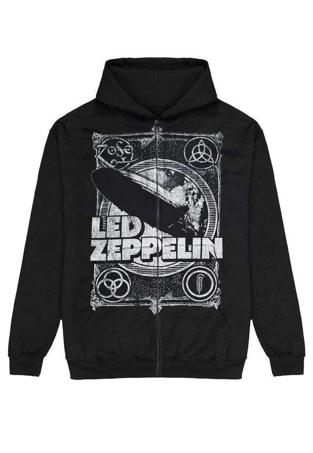 led-zeppelin-vintage-print-blue-sweat-zipp-bleu-homme image 1