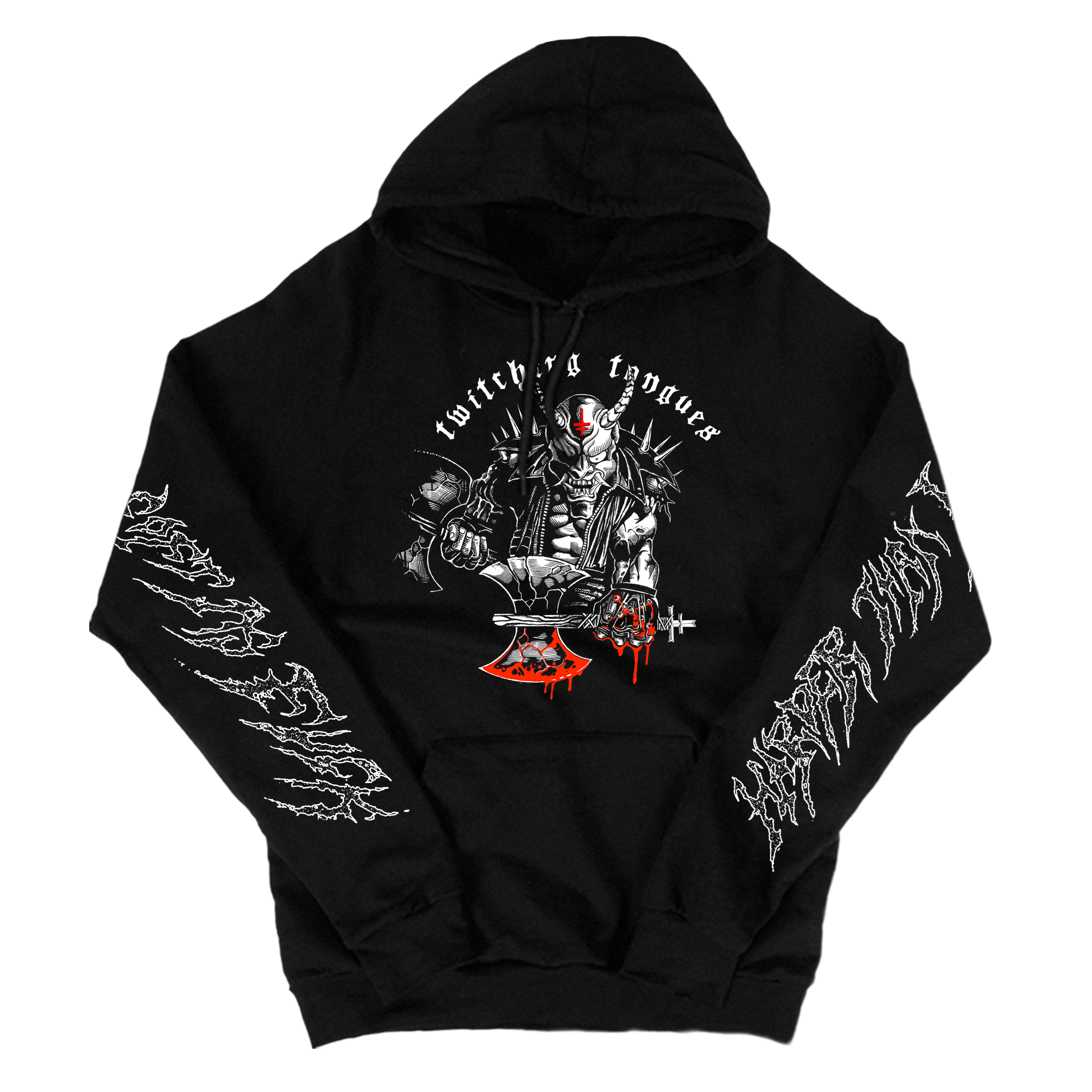 twitching-tongues-samurai-axe-sweat-noir-taille-xl image 1