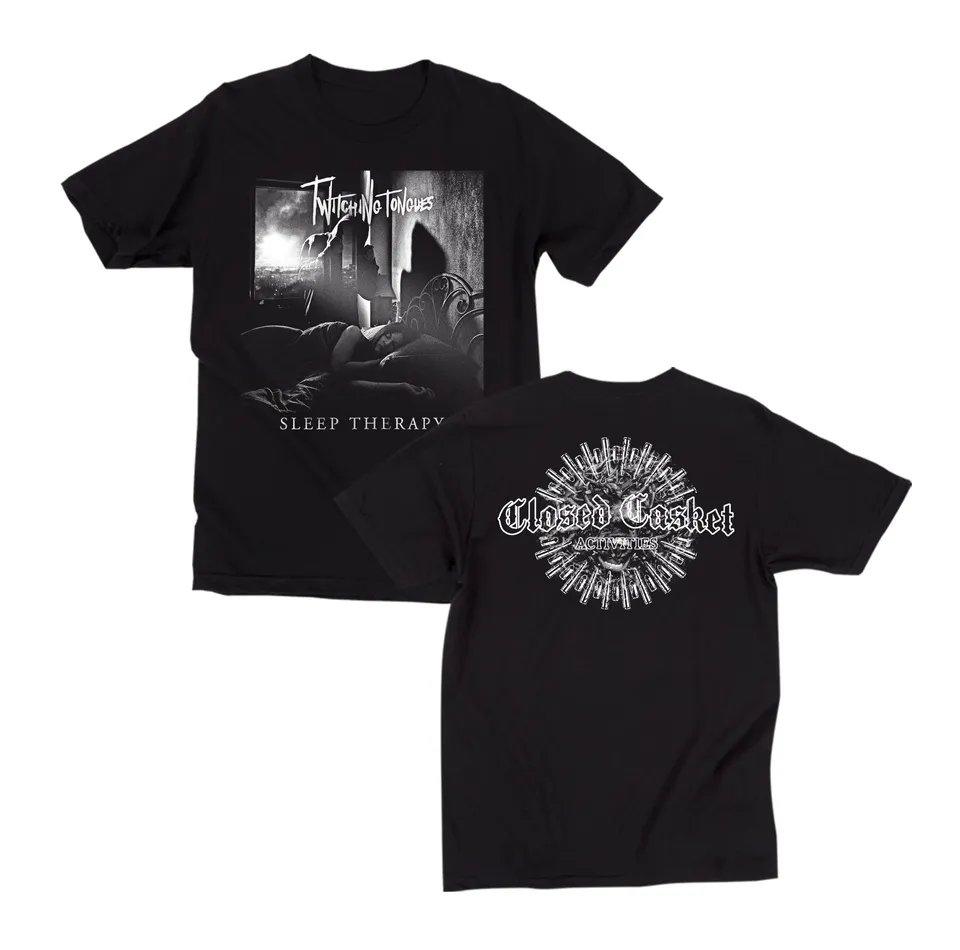 closed-casket-activities-twitching-tongues-sleep-therapy-t-shirt-coton image 1
