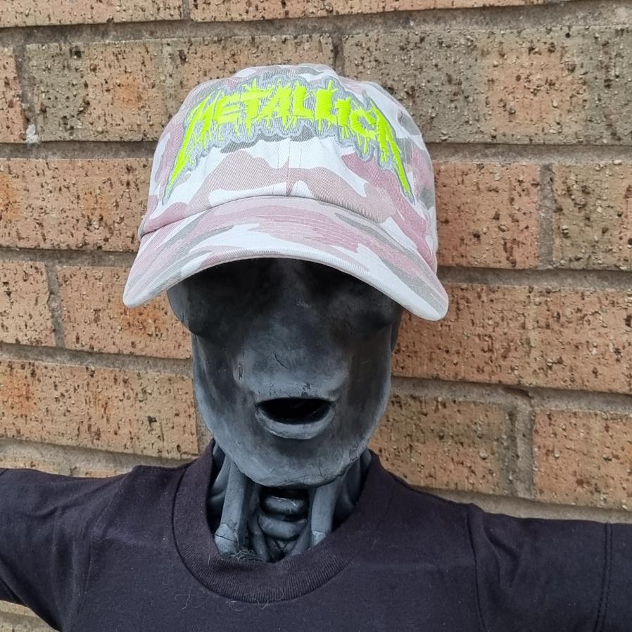 783punx-metallica-splatter-casquette-dad-cap-camo-rose-phosphorescent image 2