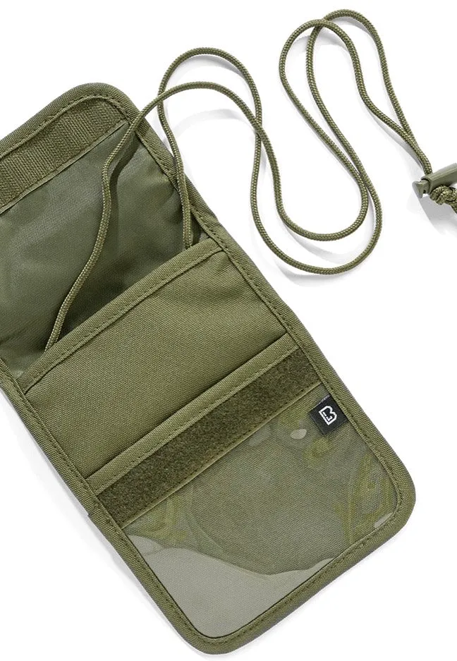 brandit-chest-pocket-pochette-tour-de-cou-olive image 1