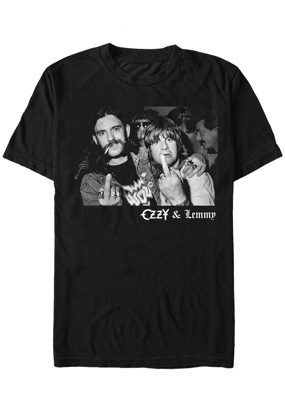 lemmy-x-ozzy-hellraiser-t-shirt-homme-noir image 1
